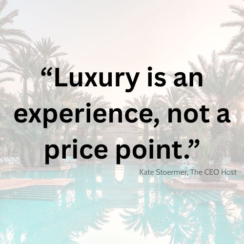 Quote against a backdrop of a pool and palm trees